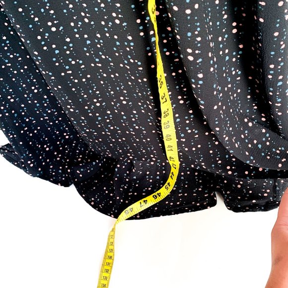NWT jacqueline de yong piper 2/4 dress black dot 8 - Picture 7 of 10